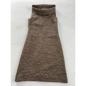 Michael Kors Brown Textured Midi Dress